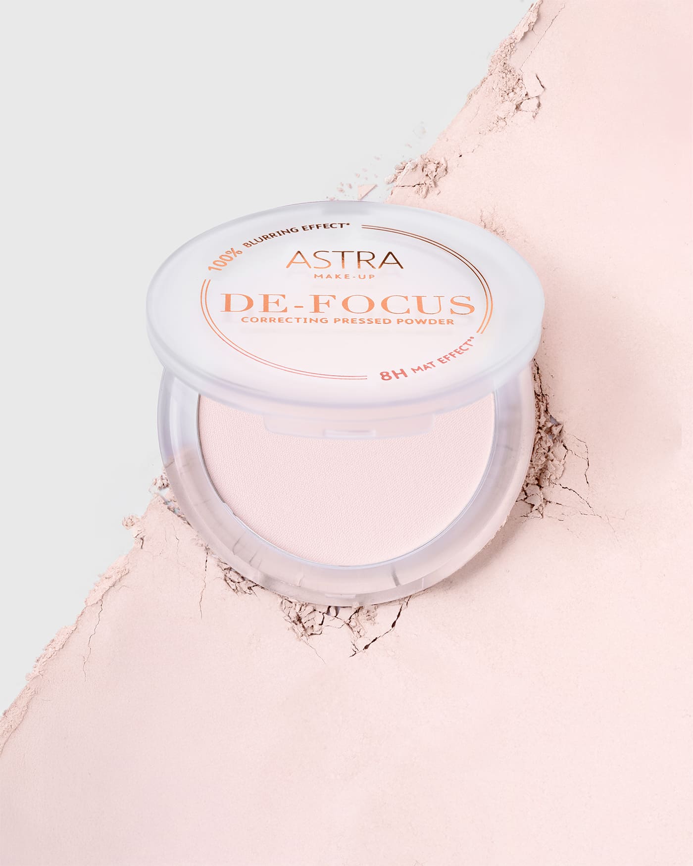 DE-FOCUS SMOOTHING PRESSED POWDER - 02 - Pink Frame - Astra Make-Up